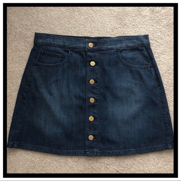 Express Dresses & Skirts - [express] Button Front Denim Skirt